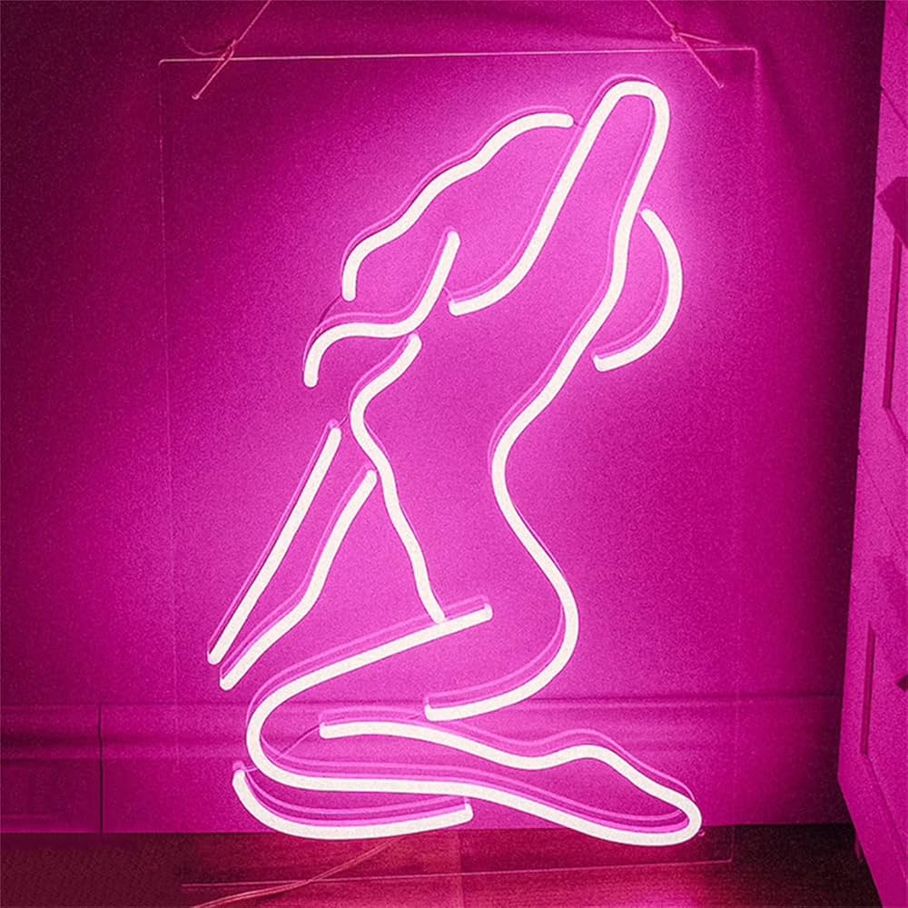 Sexy Lady Neon Signs」のネオンサイン ネオン管 Neon Sign Sexy Girl Neon Sign, Female Body Lady Visual Art